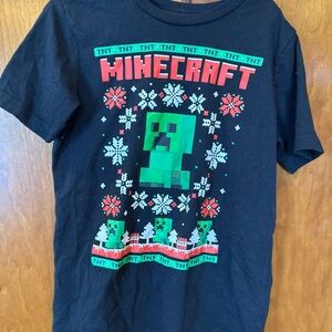 MAD Engine Black T-Shirt with Green Minecraft Design